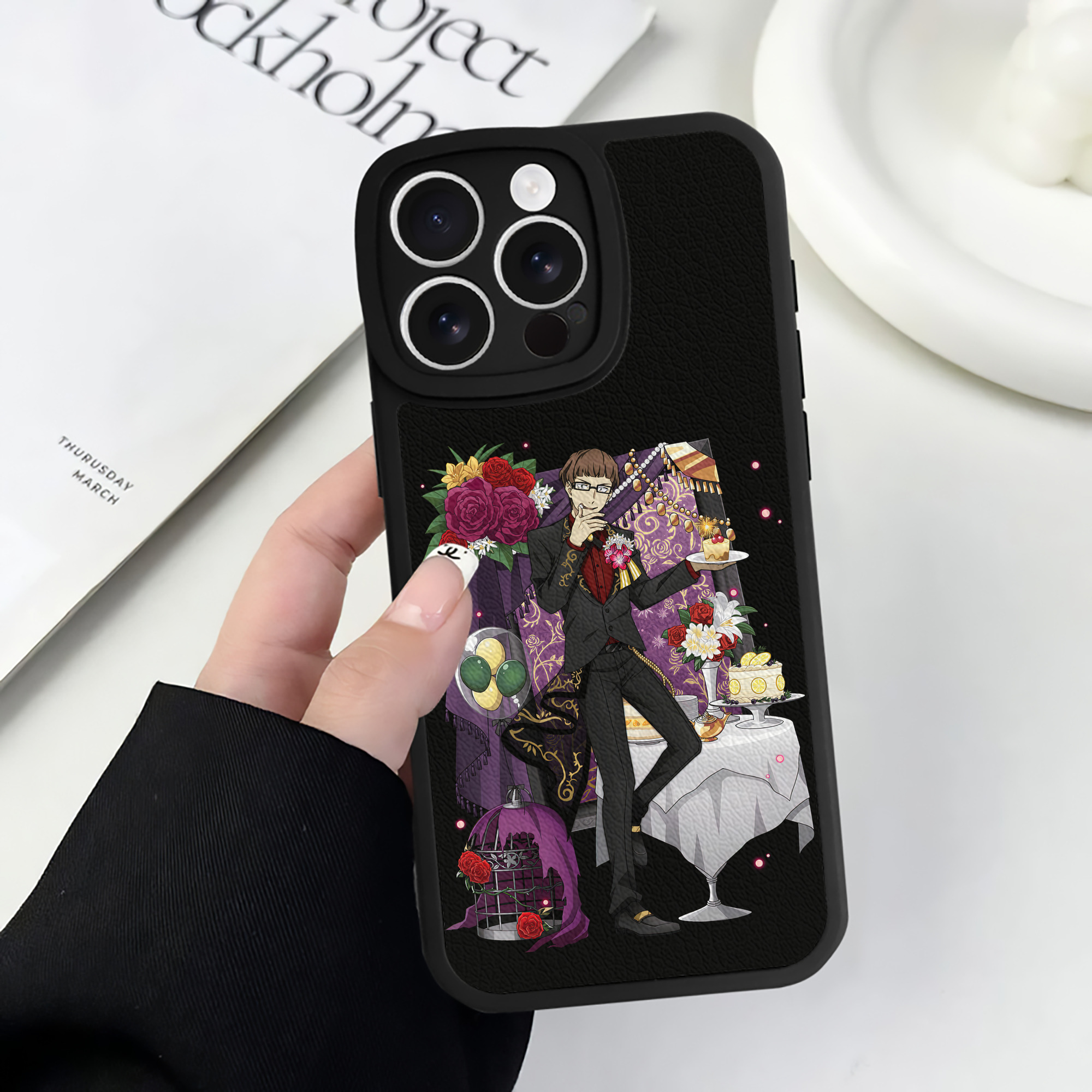 （画像用） 文豪ストレイドッグス Bungo Stray Dogs 【iPhone 16シリーズ対応】シリコンスマホケース（レザー調） 材質：シリコン